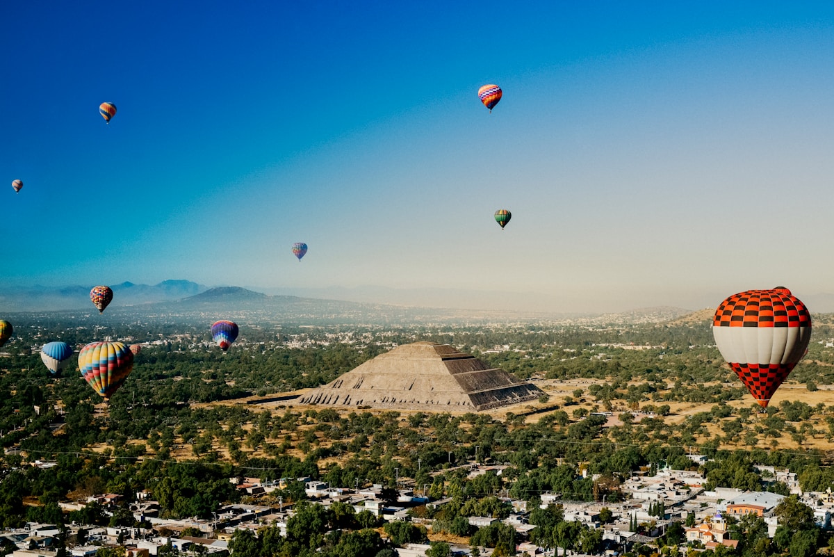 Teotihuacan pyramids in October